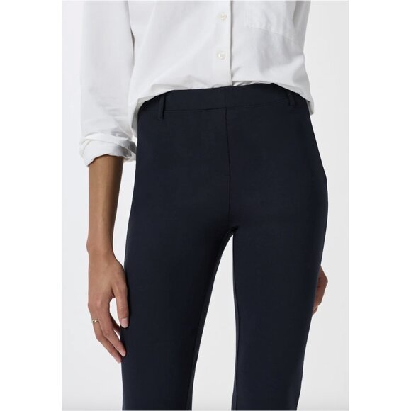 QUINCE Ultra-Stretch Ponte Straight Leg Pants in Navy Blue Office Minimalist M - Picture 2 of 15